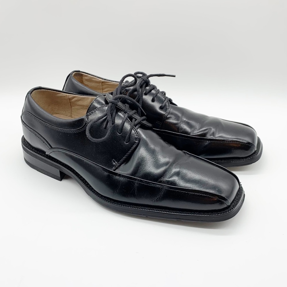 NWOB Florsheim Leather Alverson Lace Up Oxford in Black Size 8D - Picture 1 of 9